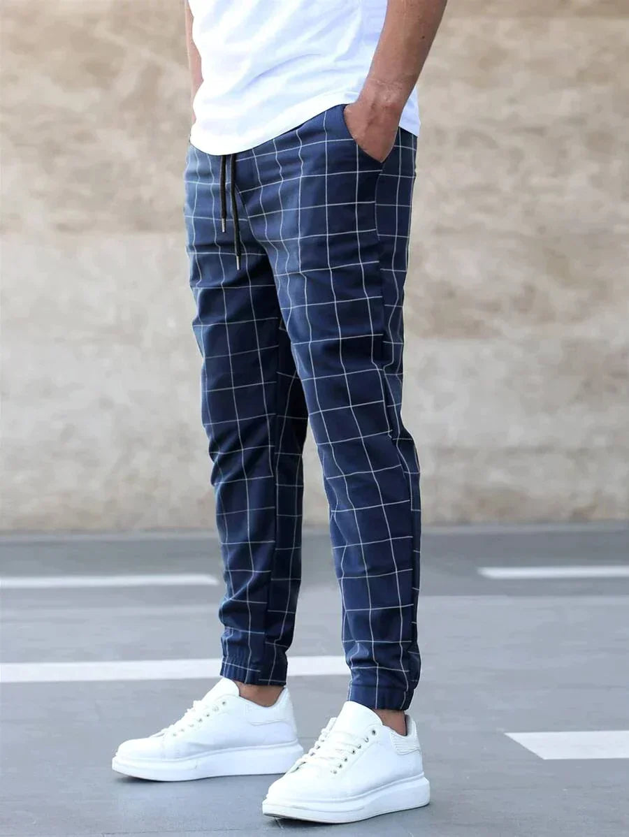 Henry - Élégant pantalon à motif de grille