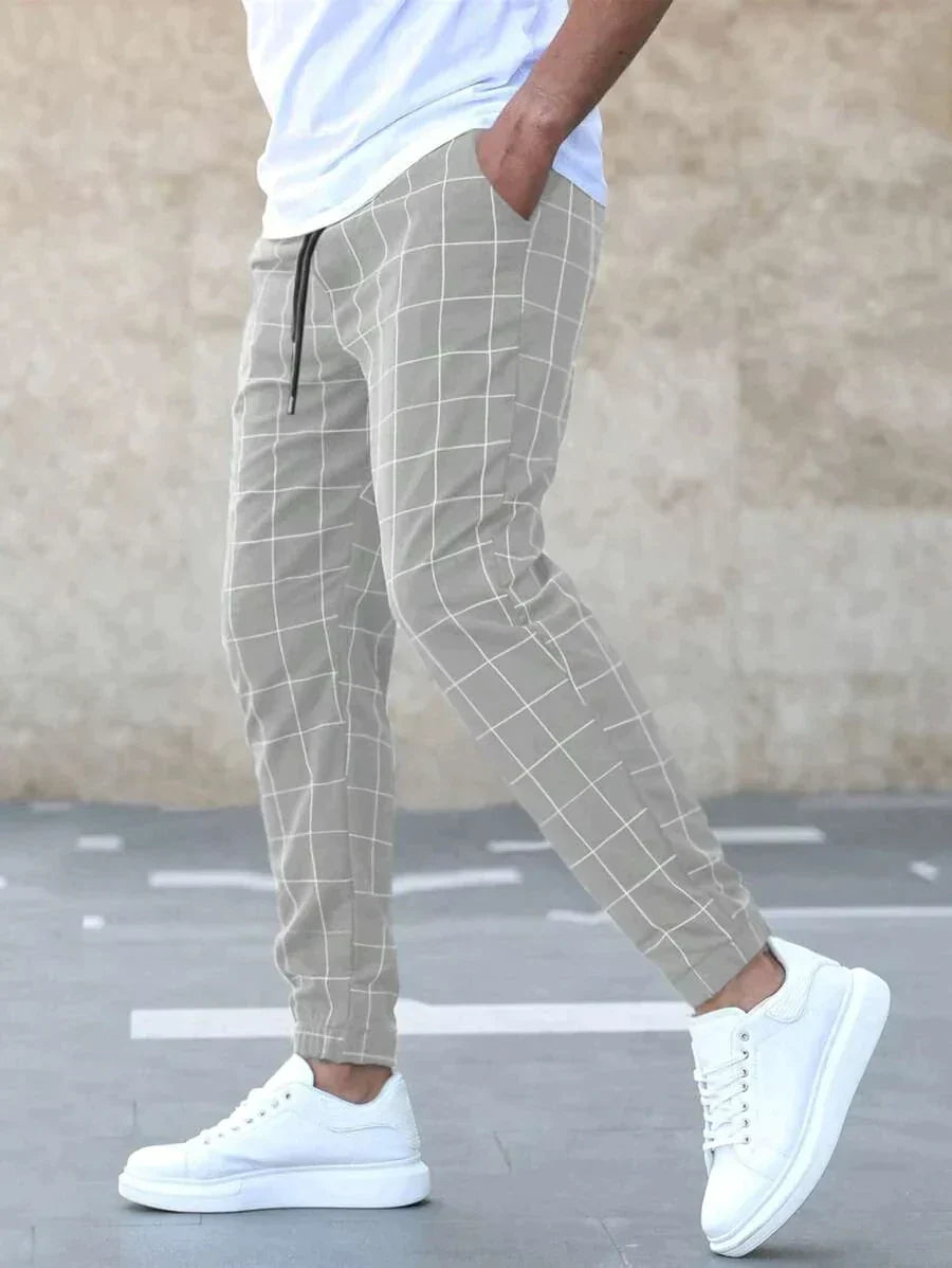Henry - Élégant pantalon à motif de grille