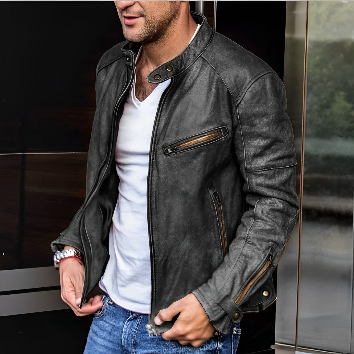 Veste en cuir élégante toute l'année - Dalton