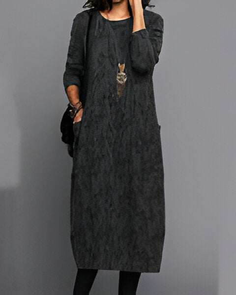 Adel - Robe de sac imprimée à manches longues