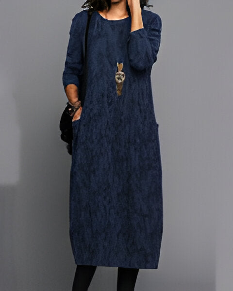 Adel - Robe de sac imprimée à manches longues