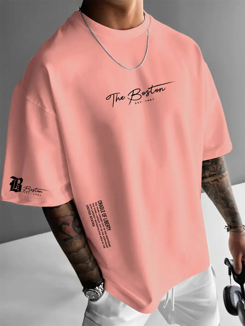 Ralph - T-shirt décontracté à manches courtes pour hommes avec impression de lettres