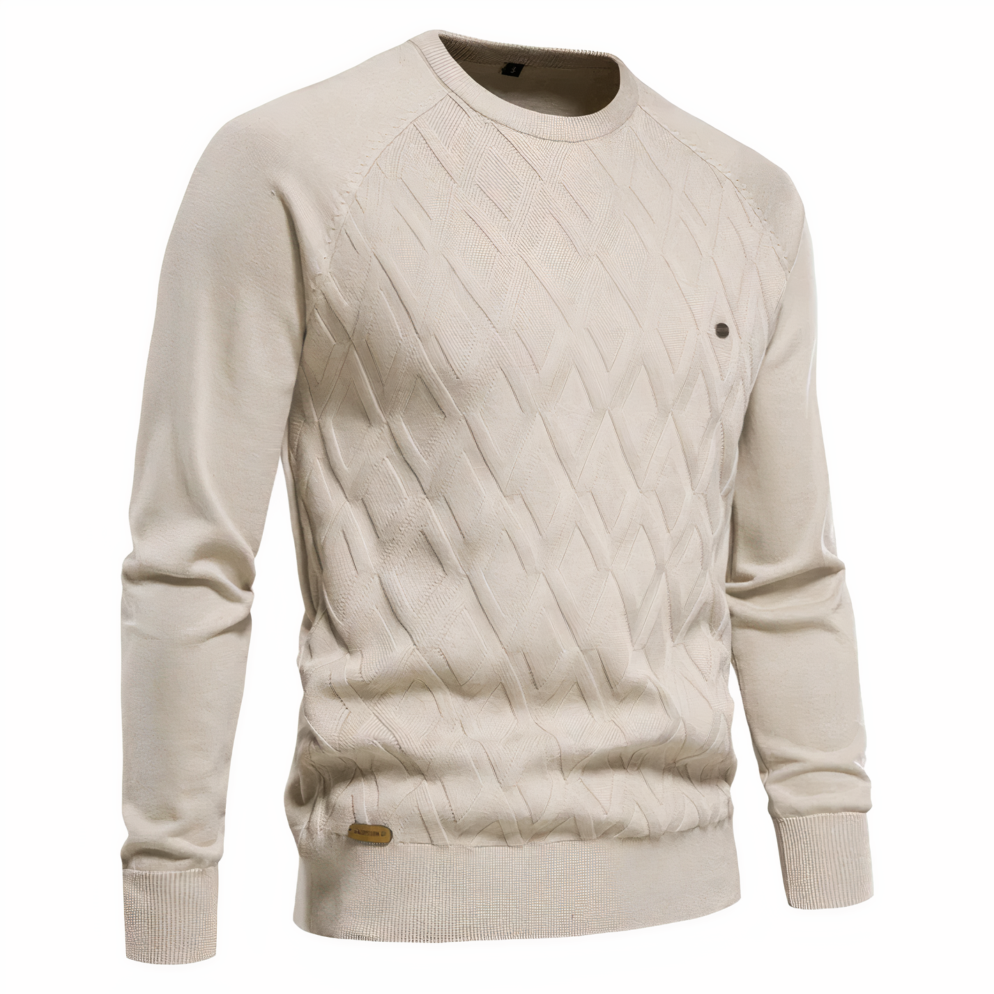Pull en tricot avec motif en losange pour hommes - Adam