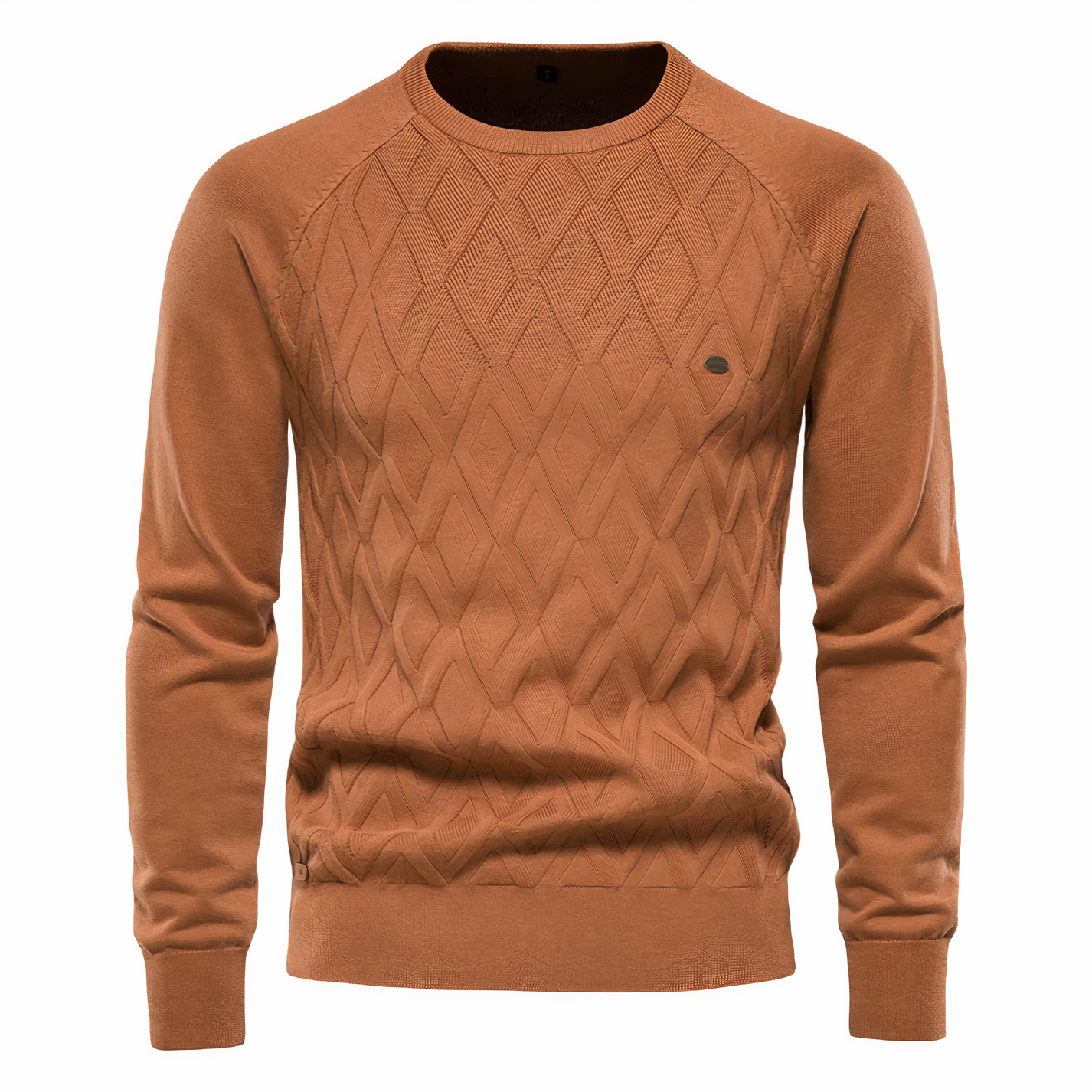 Pull en tricot avec motif en losange pour hommes - Adam