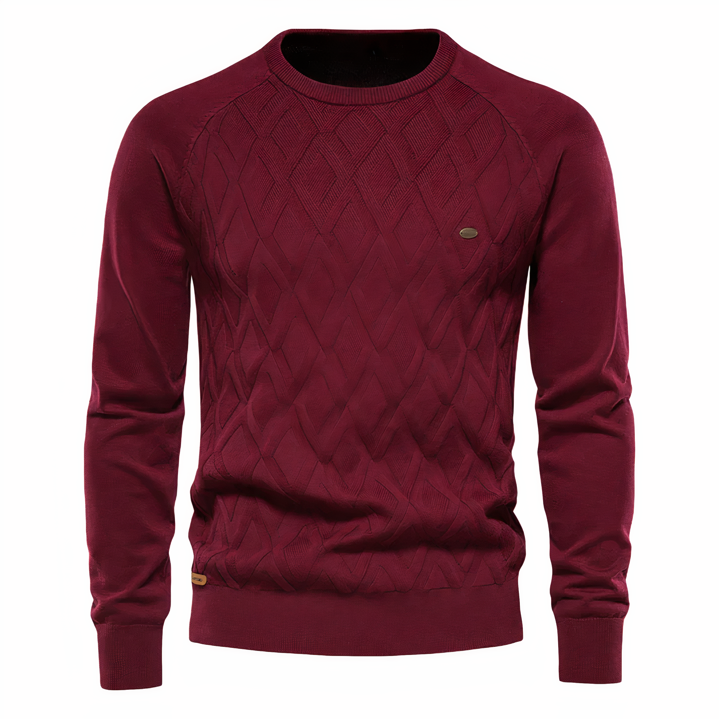 Pull en tricot avec motif en losange pour hommes - Adam