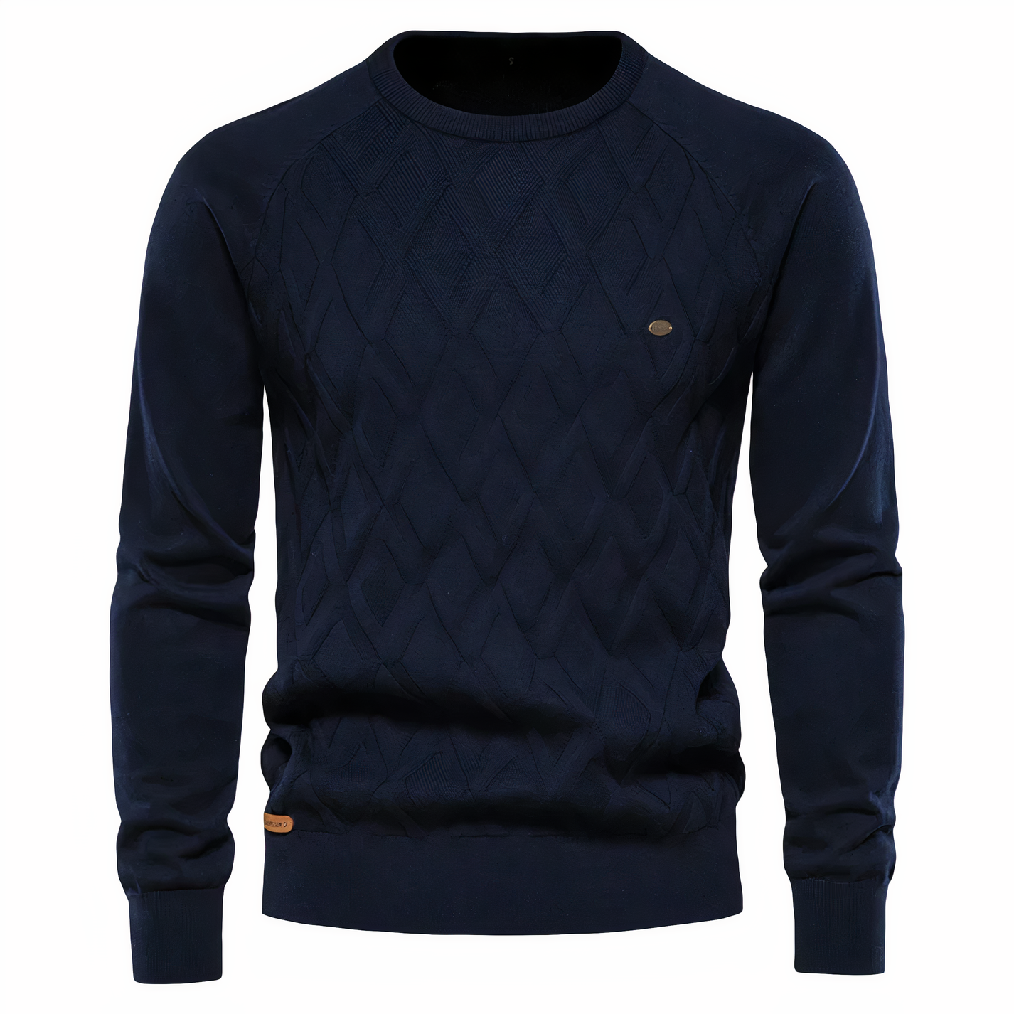 Pull en tricot avec motif en losange pour hommes - Adam