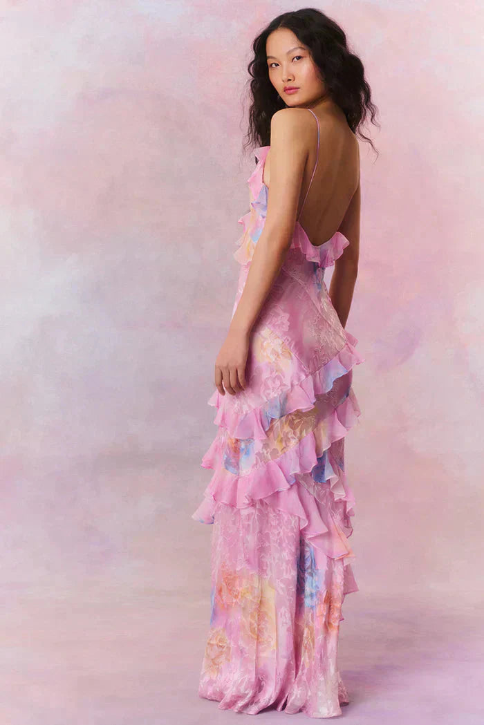 Levitia – Robe maxi froncée de rêve