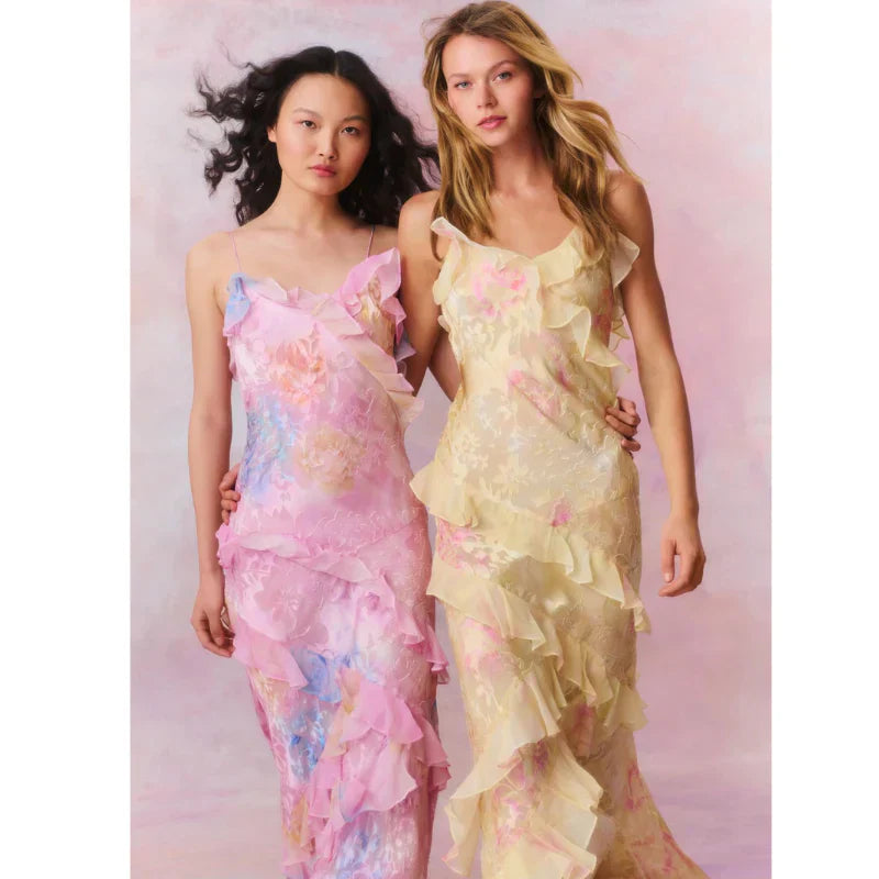 Levitia – Robe maxi froncée de rêve