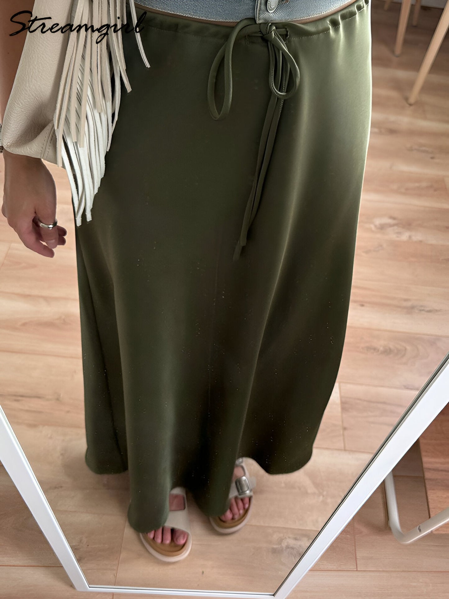 Mireille | Jupes longues en satin pour femmes