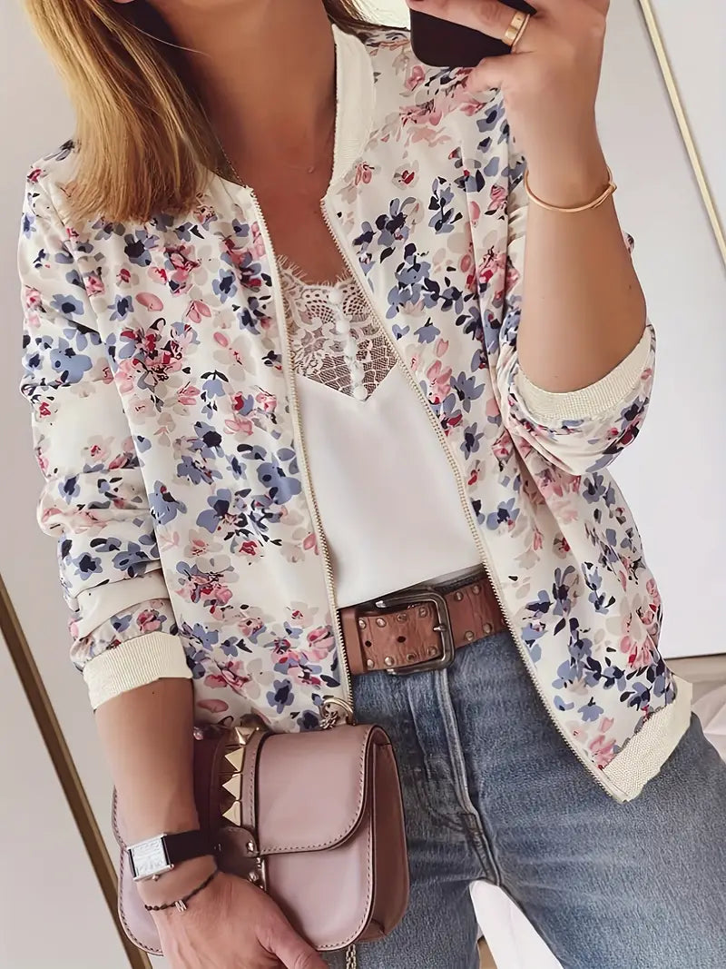 Yori – Veste bomber à motif floral