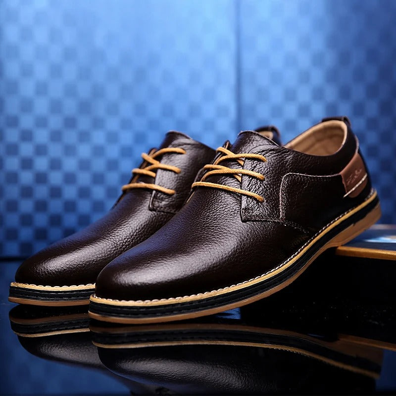 David - Véritables chaussures en cuir pour hommes