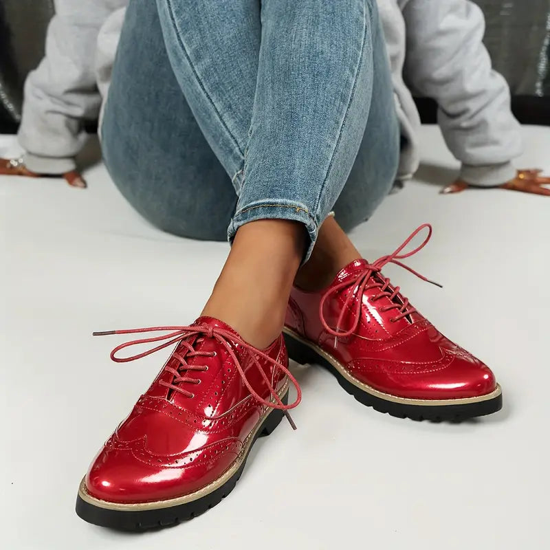 Ninette – Chaussures en cuir brillantes