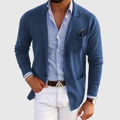 Blazer stylé pour homme avec poches à boutons et col à revers - Nico