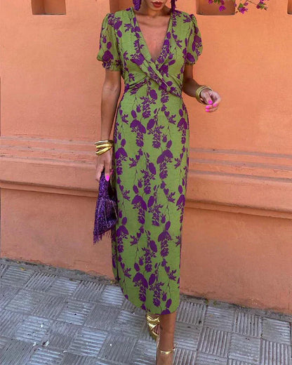 Evalena - Robe Axi stylée à manches bouffantes pour femmes