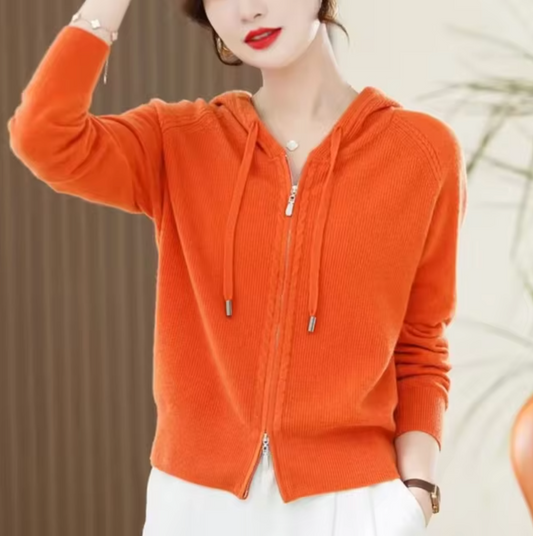 Kiana – Hoodie en cachemire tricoté