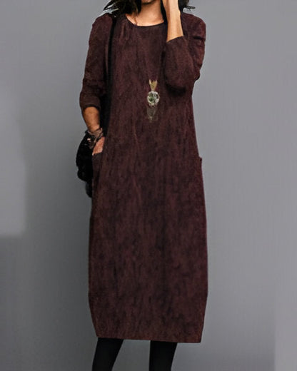 Adel - Robe de sac imprimée à manches longues