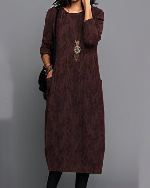 Adel - Robe de sac imprimée à manches longues