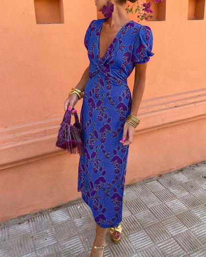 Evalena - Robe Axi stylée à manches bouffantes pour femmes
