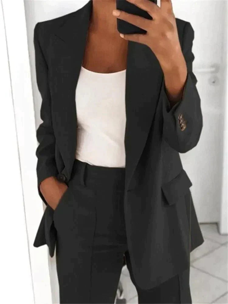 Kelly - Ensemble d'affaires élégant [blazer+pantalon]