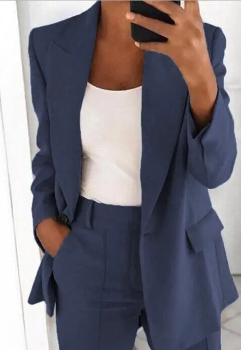 Kelly - Ensemble d'affaires élégant [blazer+pantalon]