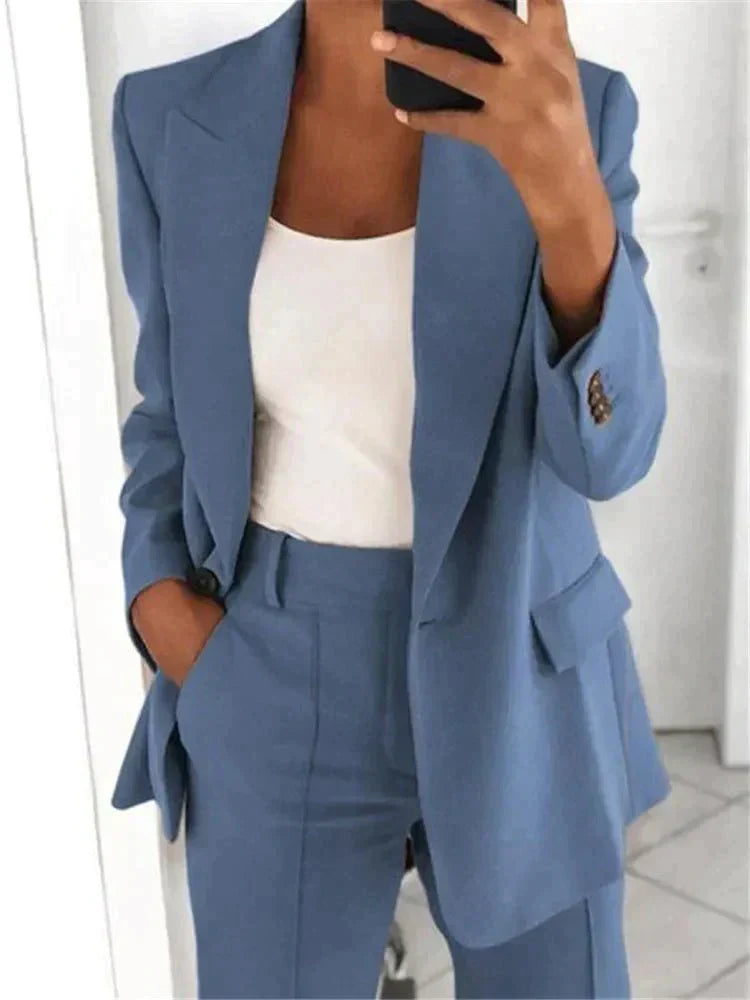 Kelly - Ensemble d'affaires élégant [blazer+pantalon]