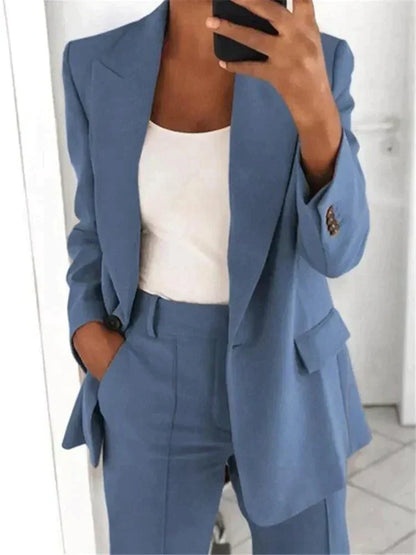 Kelly - Ensemble d'affaires élégant [blazer+pantalon]
