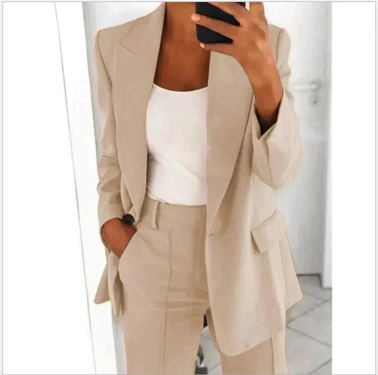 Kelly - Ensemble d'affaires élégant [blazer+pantalon]