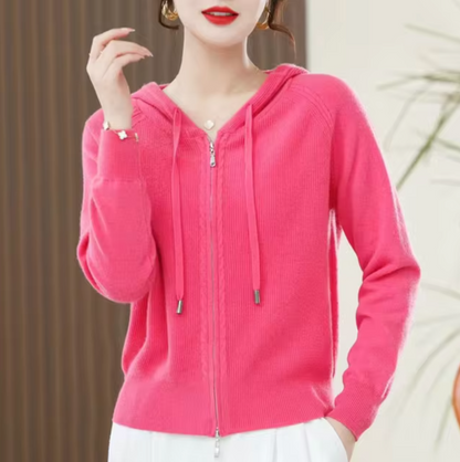 Kiana – Hoodie en cachemire tricoté