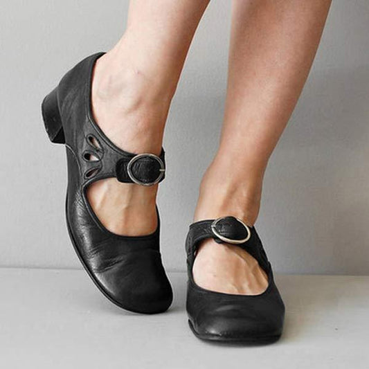 Fiona - Chaussures orthopédiques vintage à bout rond