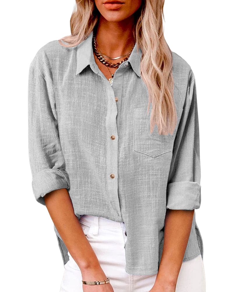 Zuki – Blouse en coton et lin