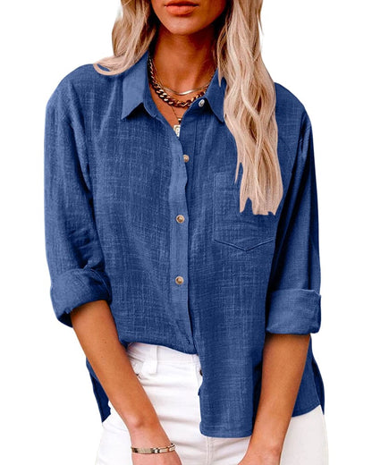 Zuki – Blouse en coton et lin