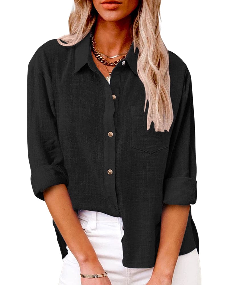 Zuki – Blouse en coton et lin