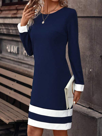 Emily - Robe tricotée mode à manches longues pour femmes