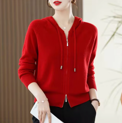 Kiana – Hoodie en cachemire tricoté