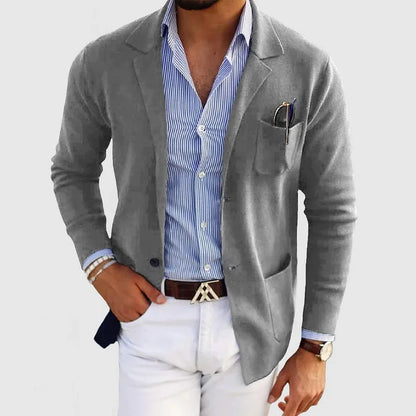 Blazer stylé pour homme avec poches à boutons et col à revers - Nico