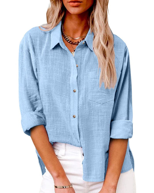 Zuki – Blouse en coton et lin