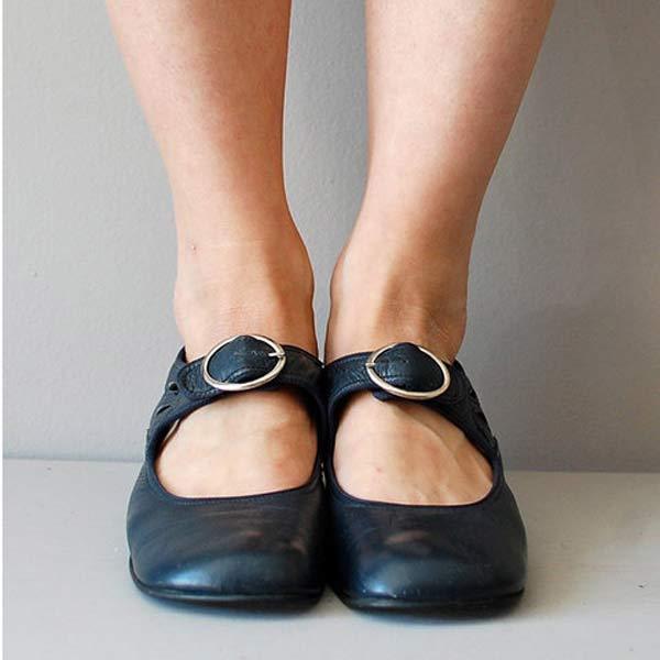 Fiona - Chaussures orthopédiques vintage à bout rond