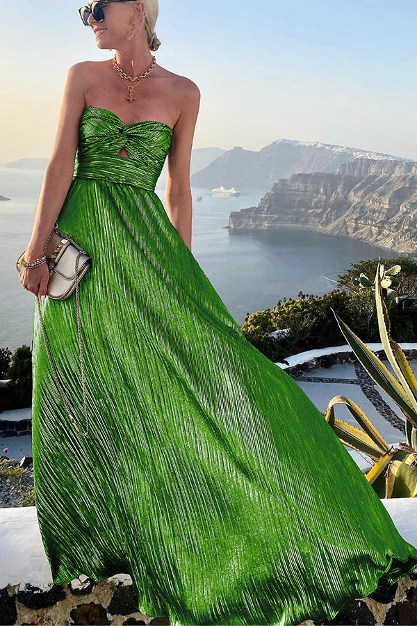 Chloé | Robe élégante et brillante aux épaules dénudées