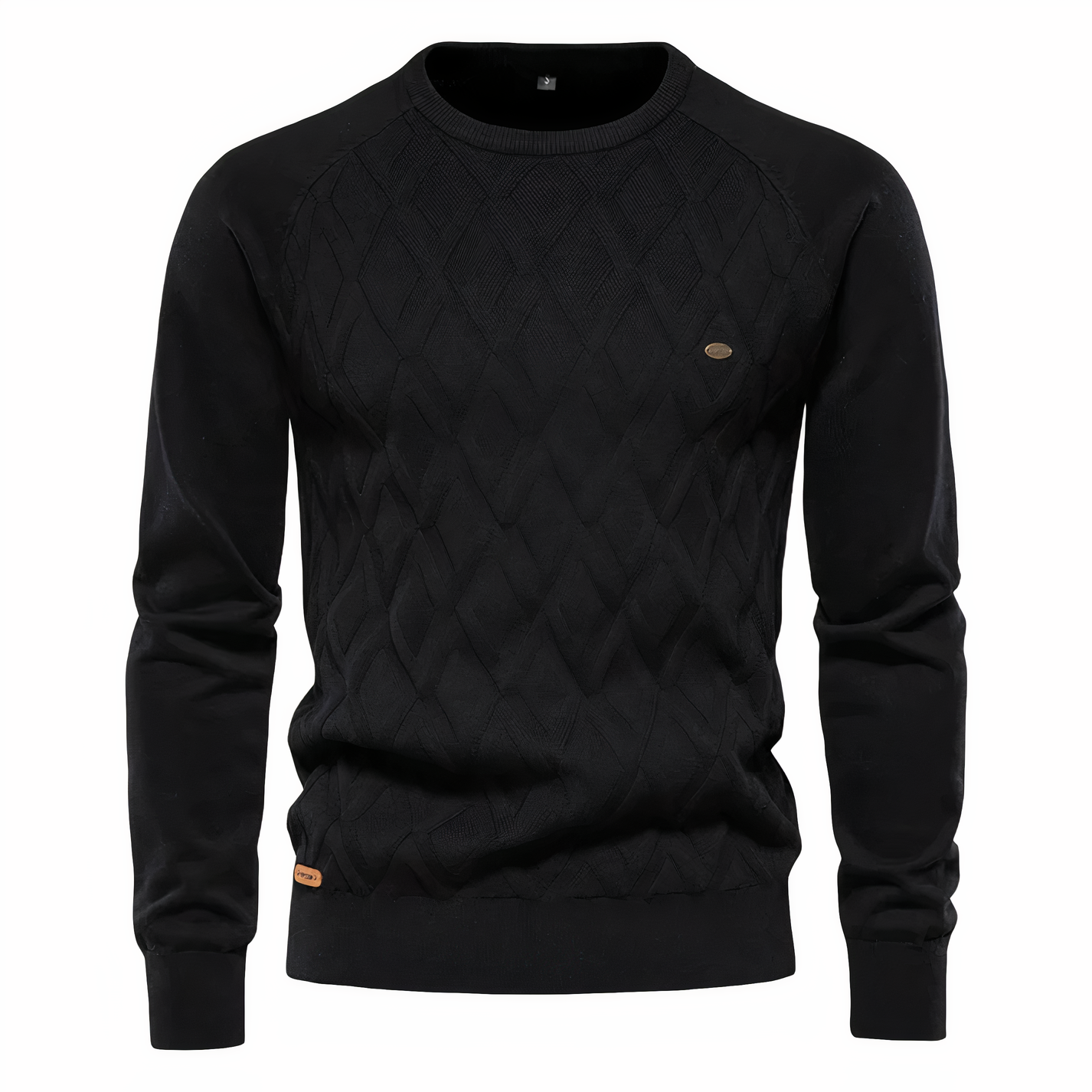 Pull en tricot avec motif en losange pour hommes - Adam