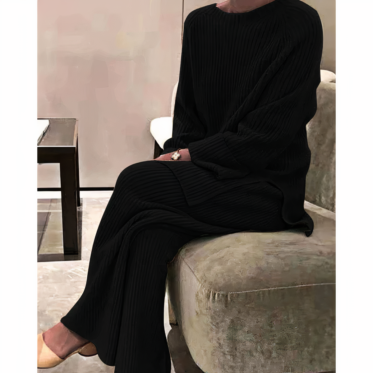 Ensemble décontracté composé d'un pull et d'un pantalon en tricot - Samantha