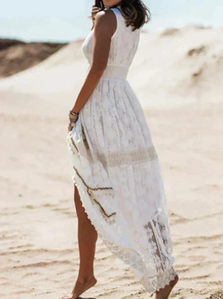 Reba -  Robe sans manches en dentelle boho