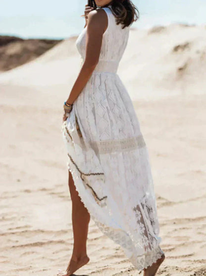 Reba -  Robe sans manches en dentelle boho