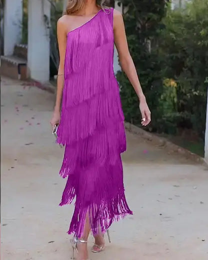 Robe andalouse à franges