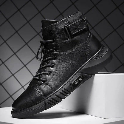 Martin - Chaussures en cuir noir uniques