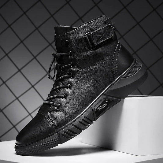 Martin - Chaussures en cuir noir uniques