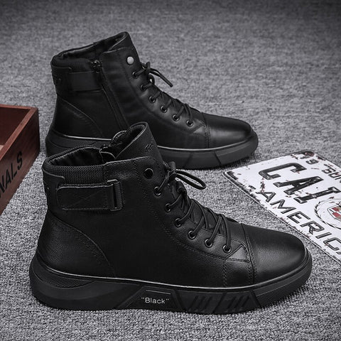 Martin - Chaussures en cuir noir uniques