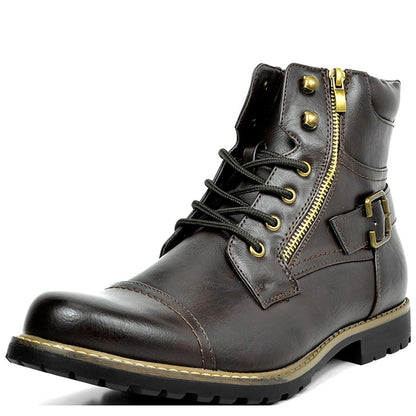 Bottes de moto en cuir véritable - Rhion