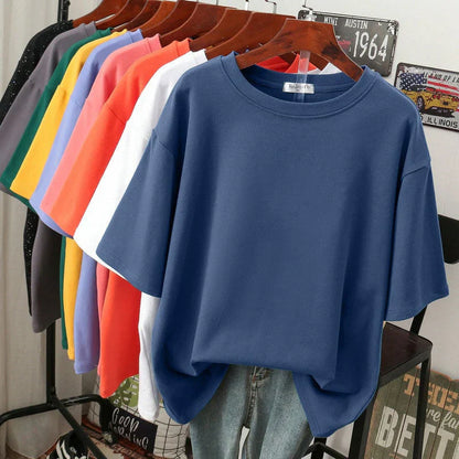 Rhoswen – T-shirt en coton surdimensionné