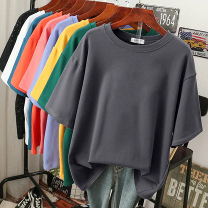 Rhoswen – T-shirt en coton surdimensionné