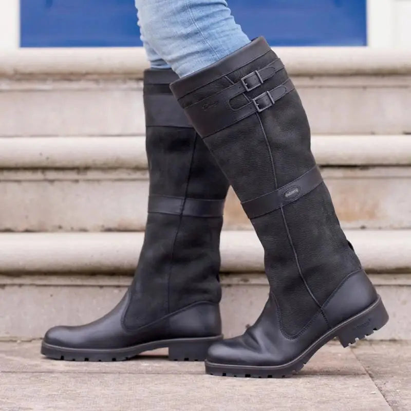Brigitte - Bottes en cuir rétro